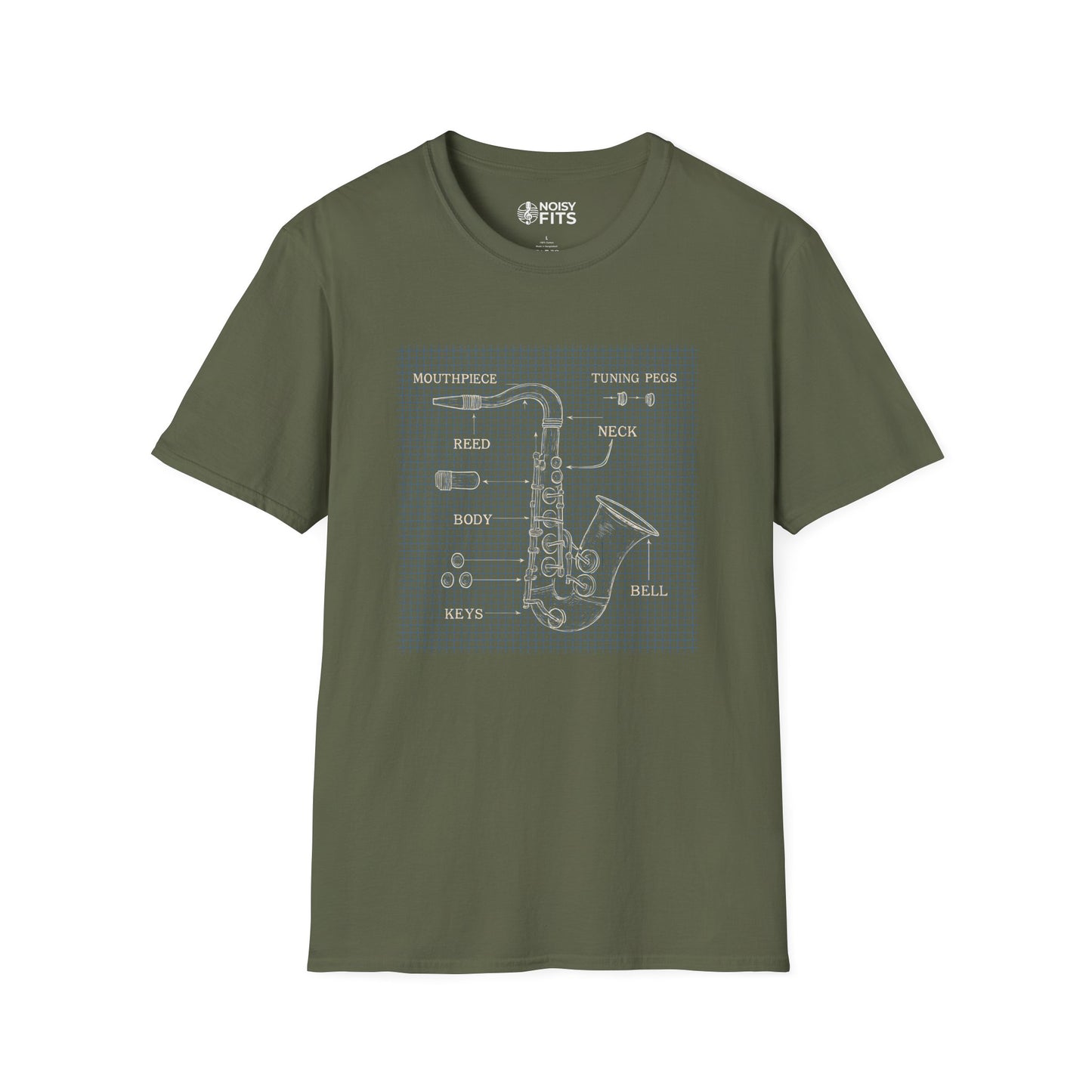 Saxophone Blueprint T-Shirt