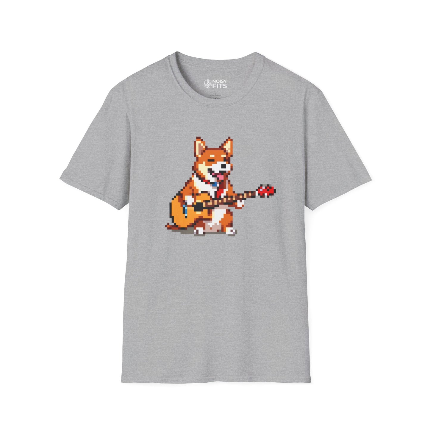 Pixelated Guitar Dog T-Shirt