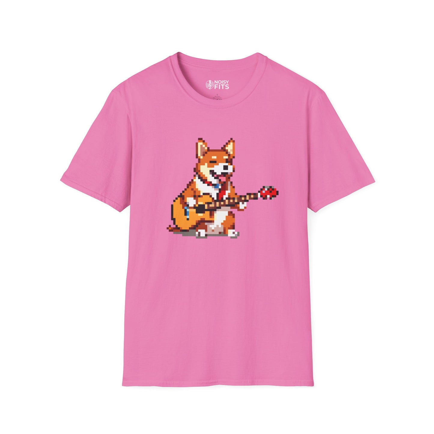 Pixelated Guitar Dog T-Shirt