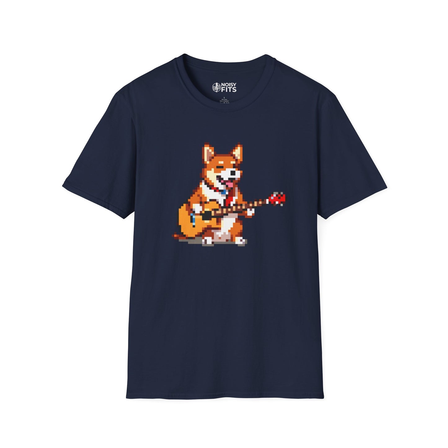 Pixelated Guitar Dog T-Shirt